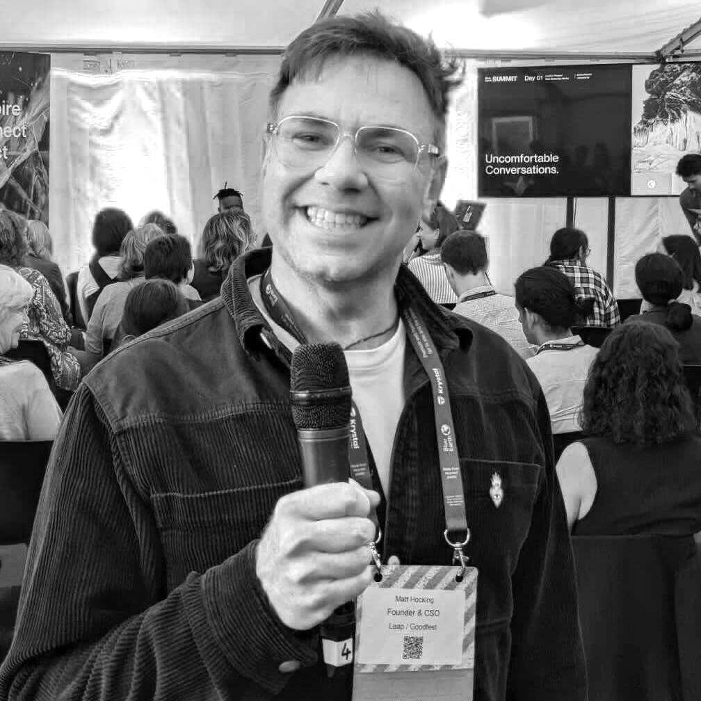 Matt Hocking, founder and CSO of Leap, speaker at Goodfest.